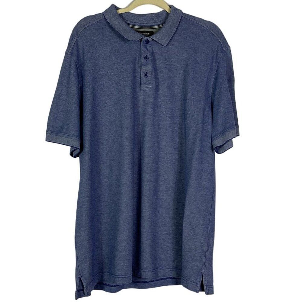 Nordstrom Mens Shop Blue Polo Shirt, Cotton/Spandex Blend, Men's XL